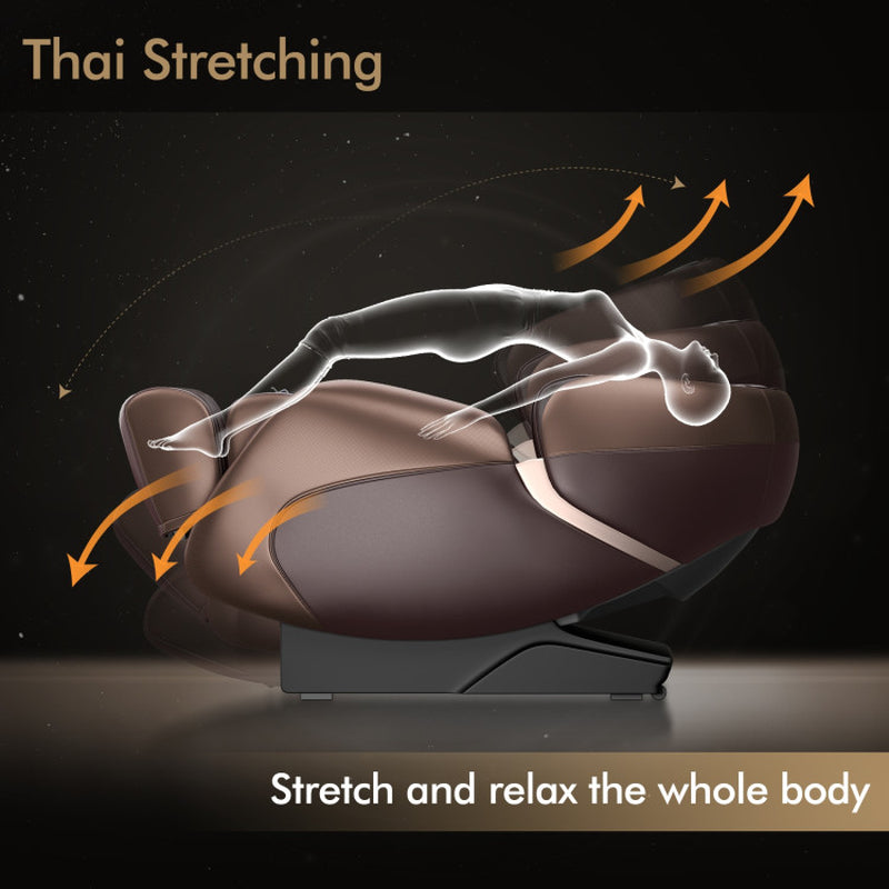 Zero Gravity Full-Body Massage Chair with SL Track, Stretching Mode, Heat, and Foot Rollers