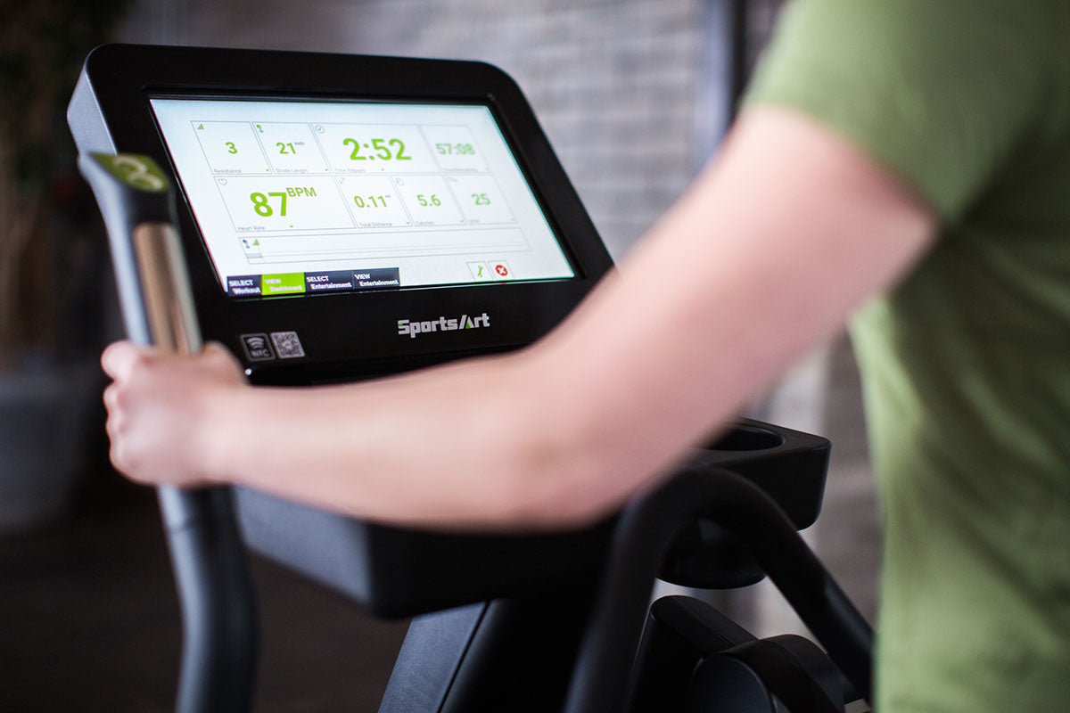 SportsArt E876 Status Elliptical with 16" Senza Touchscreen