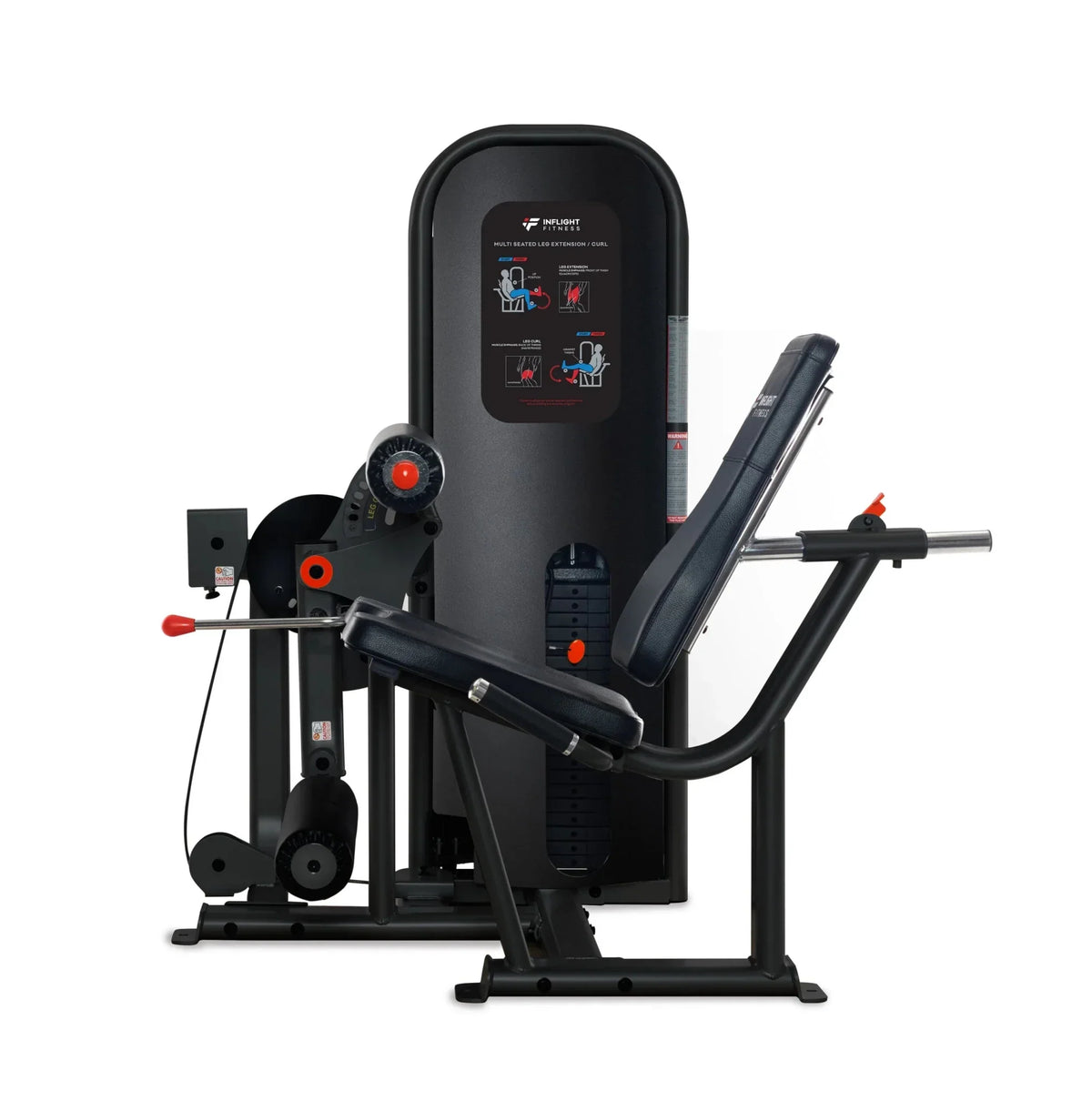 Inflight Fitness Seated Leg Extension/Leg Curl Machine with Full Shrouds