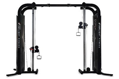 Inflight Fitness Cable Crossover with Monkey Bar Crossbeam and Rear Shrouds
