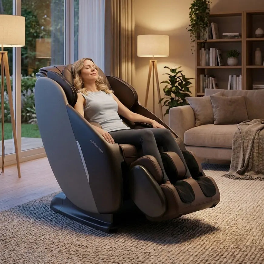 uDeluxe Max Shiatsu Full Body Massage Chair with V-Hand Technology