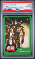 1977 Star Wars Anthony Daniels Error C-3po #207A PSA 8