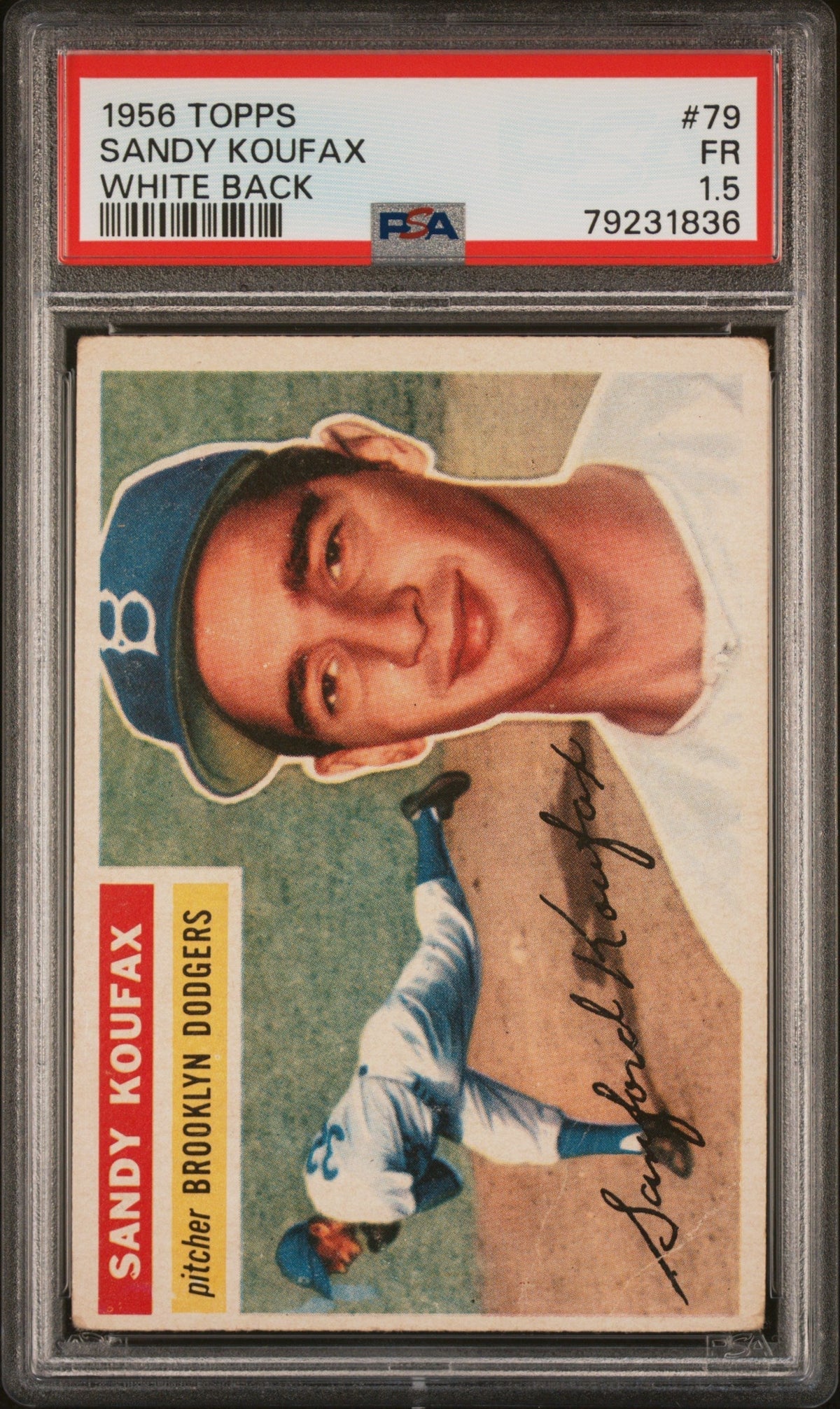 1956 Topps White Back Sandy Koufax #79 PSA 1.5