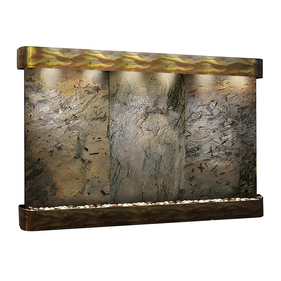 Adagio Solitude River Wall Mounted Water Fountain - 78"Wx69"Hx6"D