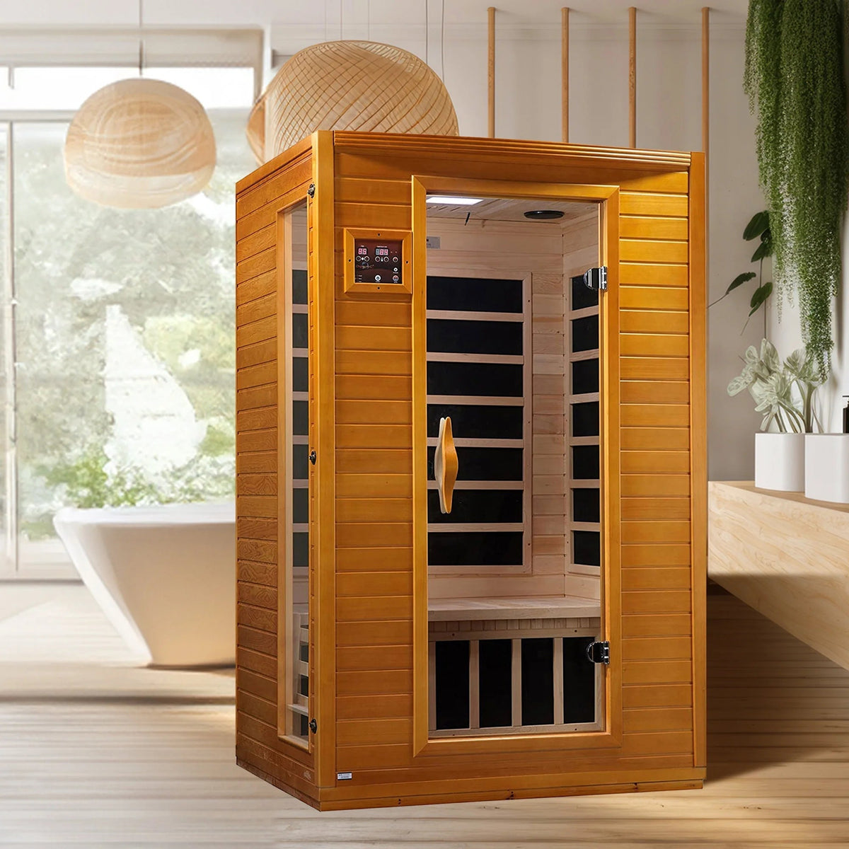 Andora 2-Person Low EMF FAR Infrared Sauna in Canadian Hemlock