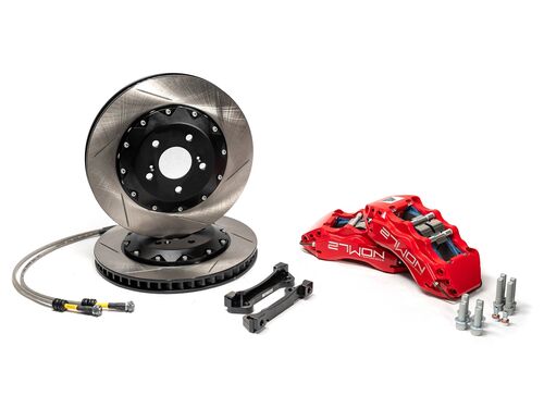 27WON Front Big Brake Kit (BBK) for 17+ Honda Civic Type R / 24+ Acura Integra Type S [FK8/FL5/DE5] (Redline Red / Street Pads)