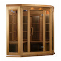 3-Person Corner Low EMF FAR Infrared Sauna in Canadian Red Cedar