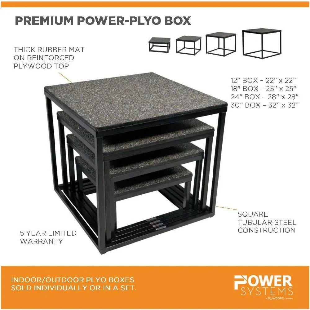 Power Systems Premium Power-Plyo Box Set – 12", 18", 24" and 30"