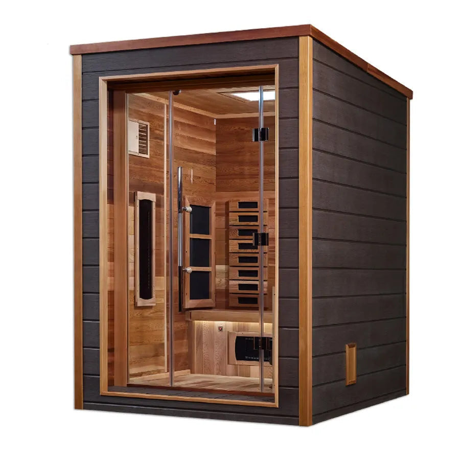 Golden Designs "Nora" 2 Person Hybrid Outdoor Sauna - Canadian Red Cedar