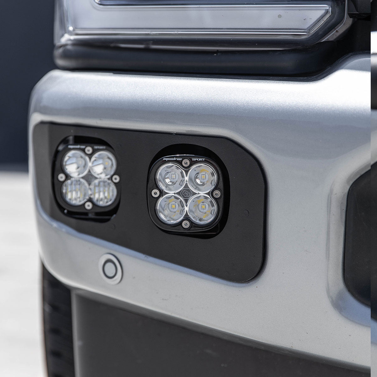 2023+ Ford Super Duty Baja Designs Ford Squadron Sport "SPORTSMEN" Dual Fog Pocket Light Kit (Upfitter)