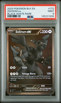 2025 Pokemon Blk En-Black Bolt #172 Zekrom Ex Black White Rare PSA 9