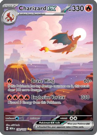 Charizard ex 199/165  - Holofoil SV Scarlet & Violet 151 - Special Illustration Rare (Lightly Played)