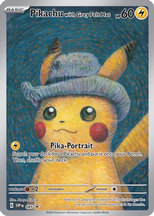 Pikachu with Grey Felt Hat 085  SV Scarlet & Violet Promo Cards - Promo (Lightly Played)