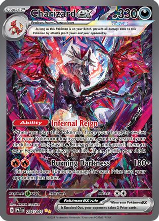 Charizard ex 234/091  - Holofoil SV Paldean Fates - Special Illustration Rare (Lightly Played)