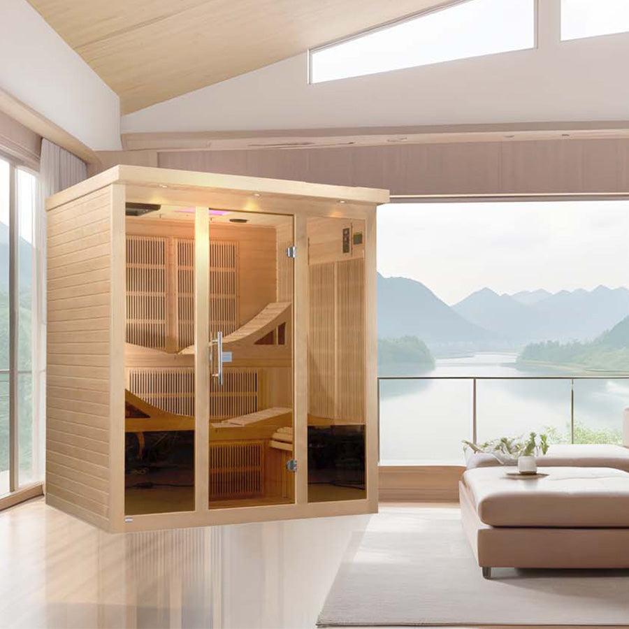 Golden Designs Monaco 6-person PureTech™ Near Zero EMF FAR Infrared Sauna