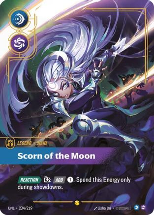 Diana - Scorn of the Moon (Overnumbered) (234/219) - Unleashed Foil (Lightly Played)