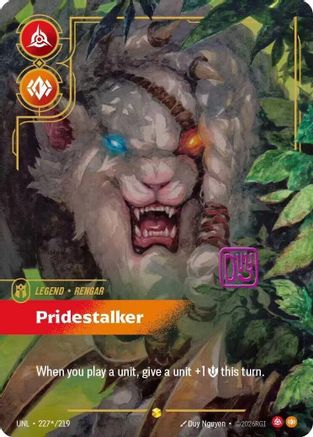 Rengar - Pridestalker (Signature) (227*/219) - Unleashed Foil (Lightly Played)