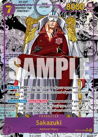 Sakazuki (Manga) (OP16-065) - The Time of Battle Foil (Lightly Played)
