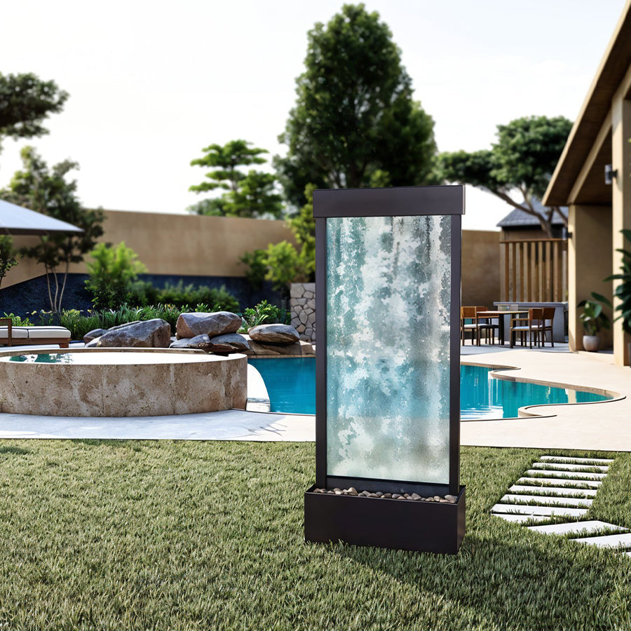Adagio Harmony River Floor Fountain (Center Mounted)-31"Wx70"Hx14"D