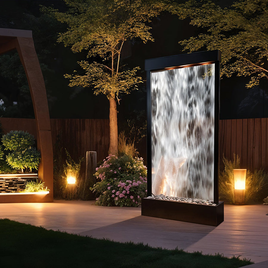 Adagio Tranquil River Floor Fountain (Center Mounted)-41"Wx90"Hx14"D