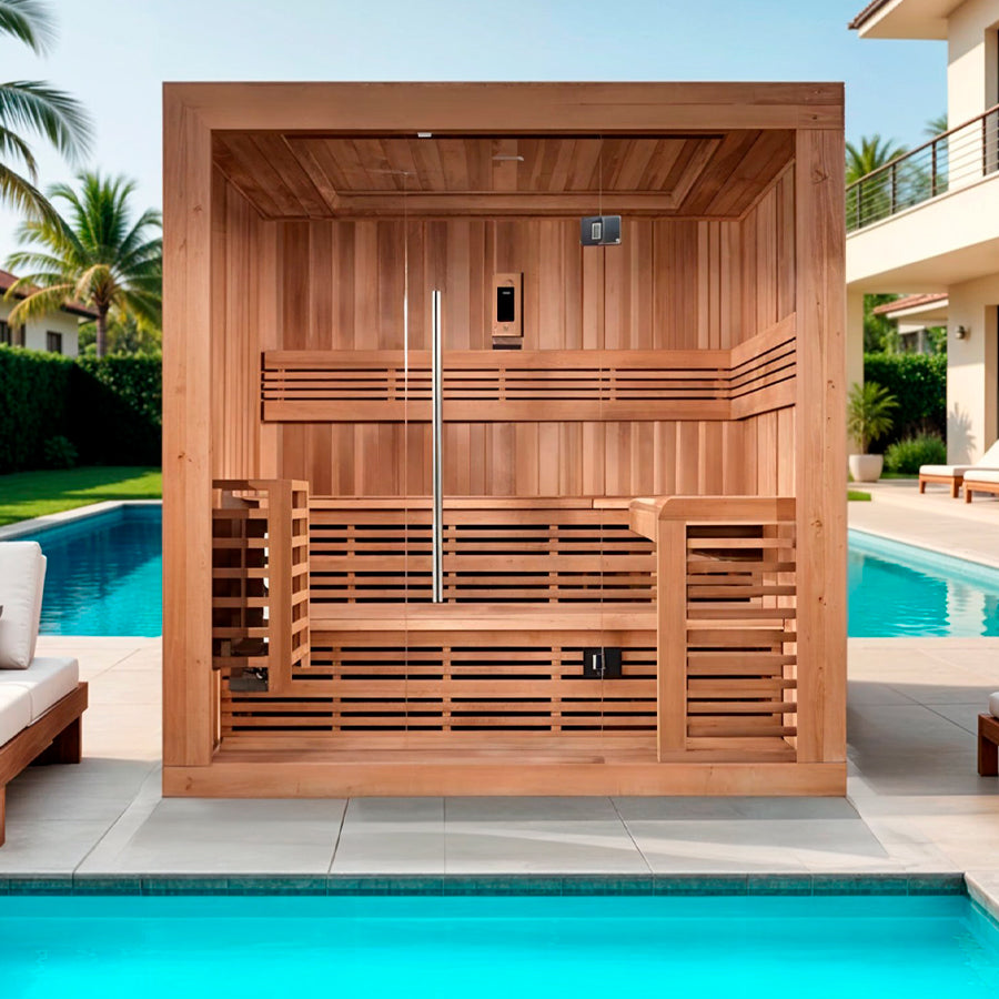 Golden Designs "Osla Edition" 6 Person Traditional Sauna - Canadian Red Cedar