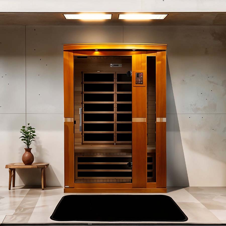 Dynamic Vittoria 2-Person Low EMF FAR Infrared Sauna - Canadian Hemlock