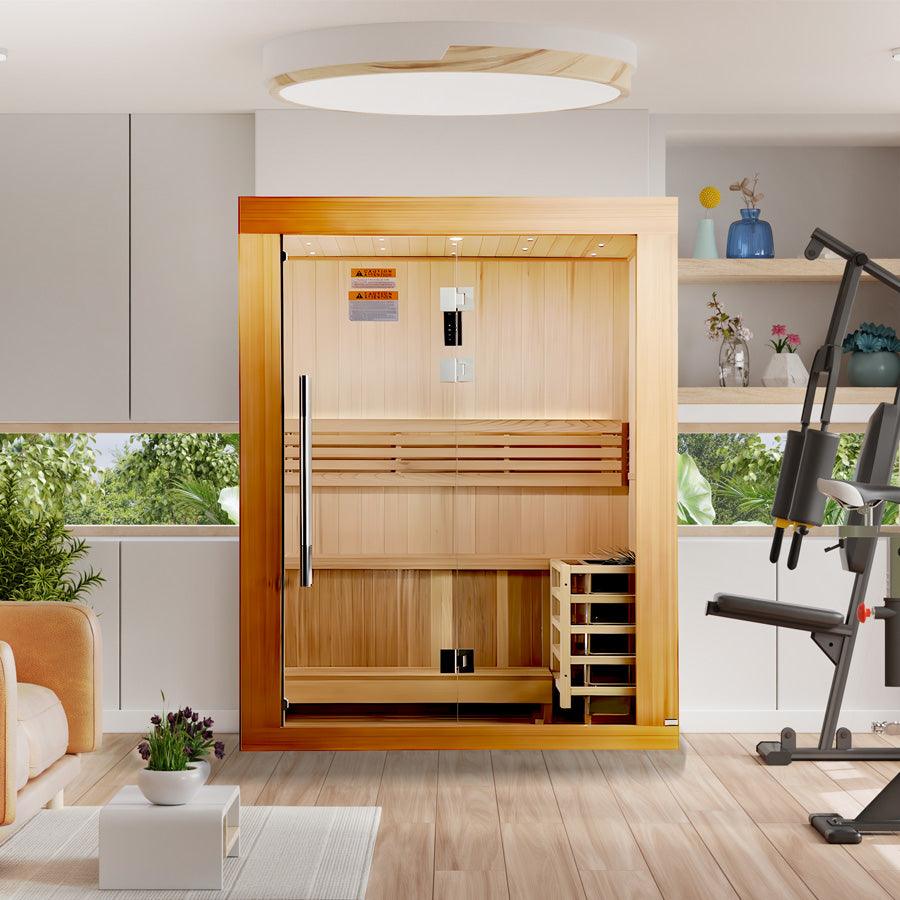 Golden Designs Sundsvall Edition 2 Person Traditional Sauna - Canadian Red Cedar