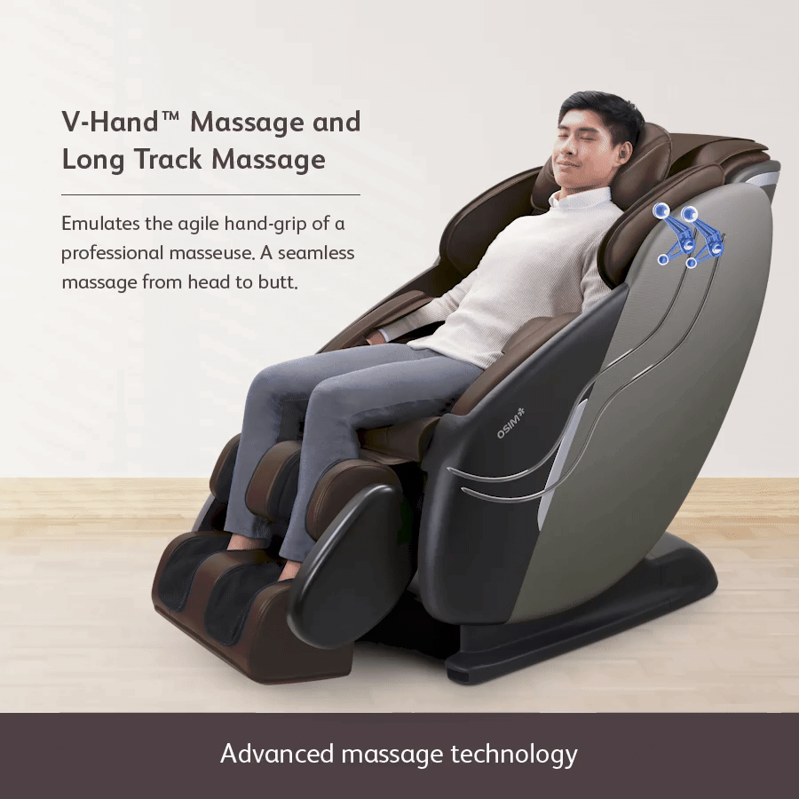 uDeluxe Max Shiatsu Full Body Massage Chair with V-Hand Technology