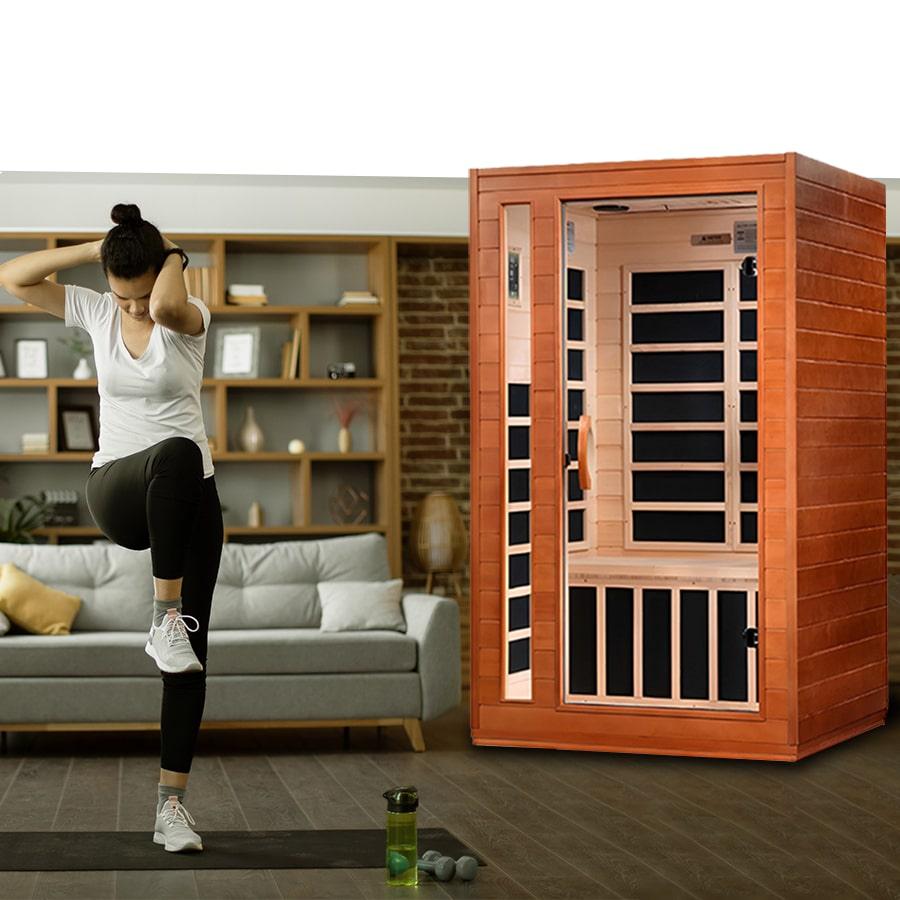 Cordoba 2 Person Ultra Low EMF FAR Infrared Sauna - Canadian Hemlock