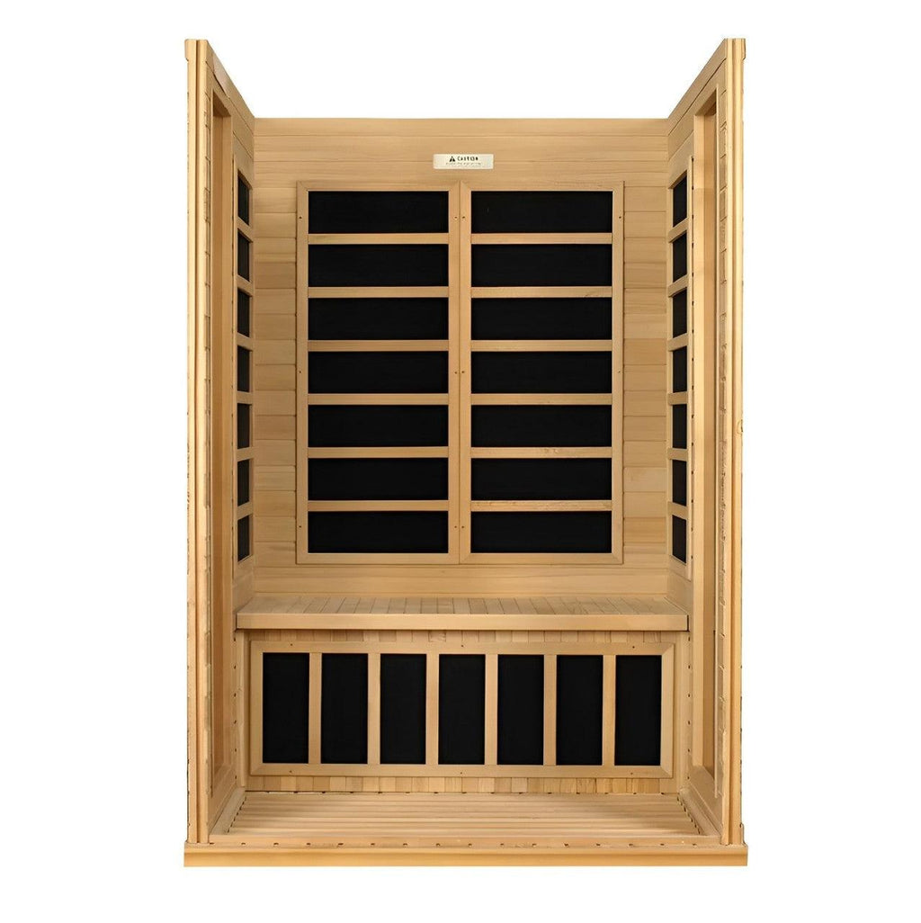 Versailles 2-person Low EMF Infrared Sauna - Canadian Hemlock