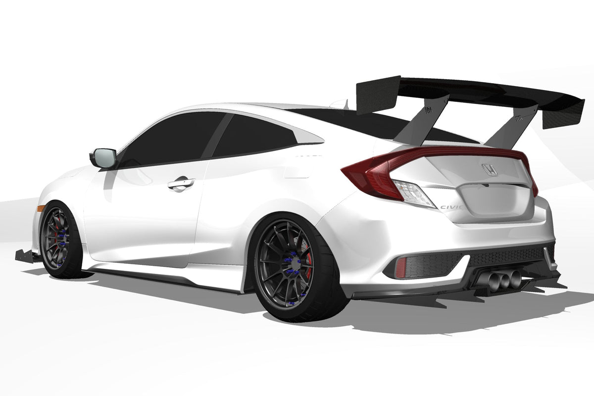 Epsilon+ Diffuser V1C+ for 17-20 Honda Civic Si Coupe [FC3]
