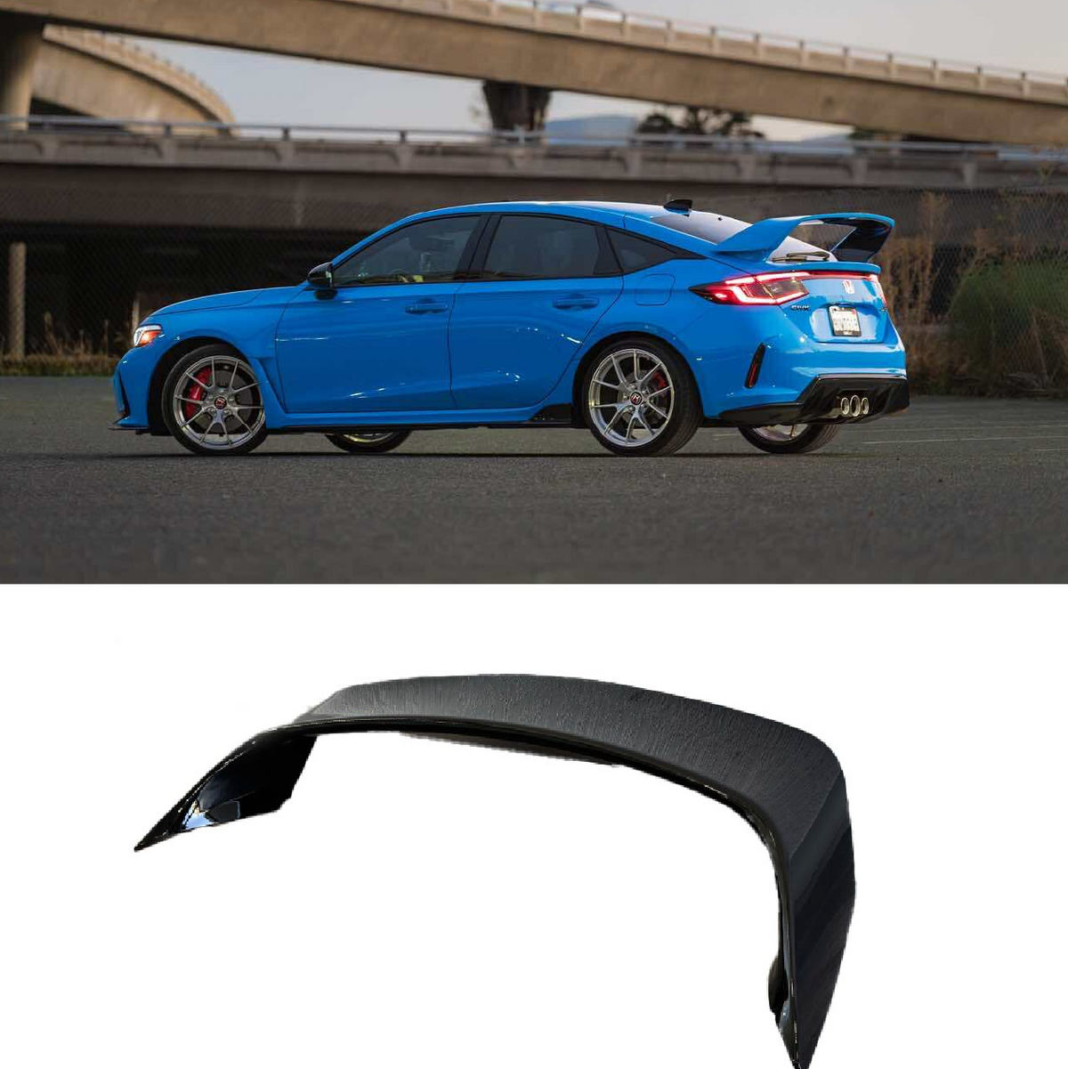 Epsilon+ Sport Wing for 22-26 Honda Civic Hatchback [FL] (FL5 Civic Type R / Generic Gloss Black)