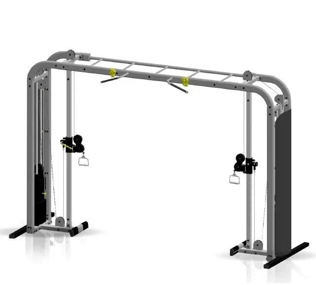Inflight Fitness Cable Crossover with Monkey Bar Crossbeam and Rear Shrouds