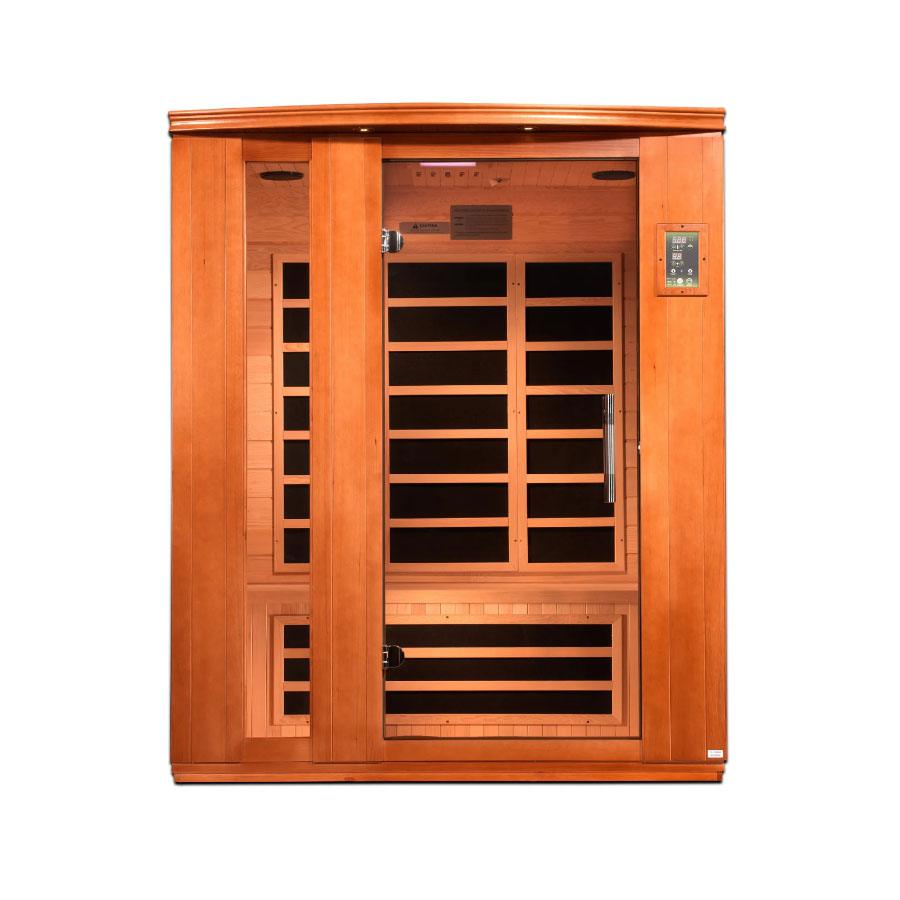 Dynamic Lugano Elite 3-Person Ultra Low EMF FAR Infrared Sauna - Canadian Hemlock