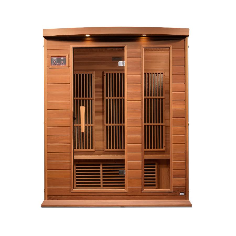 Maxxus "Montilemar Edition" 3 Person Near Zero EMF FAR Infrared Sauna - Canadian Red Cedar