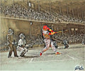 Mike Trout Back In Time Lithograph Framed Canvas - 1 of 25