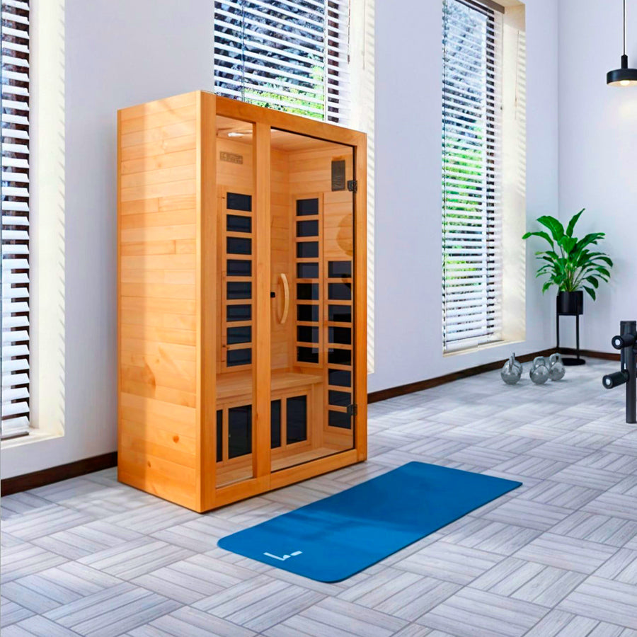 Gracia 1-2 Person Low EMF FAR Infrared Sauna - Canadian Hemlock
