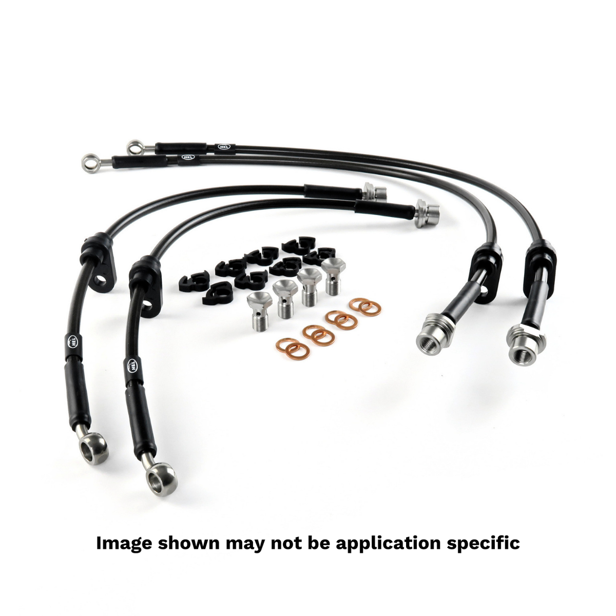 HEL Performance Stainless Steel Braided Brake Lines for 2006-2011 Honda Civic Si [FG2] (Black)