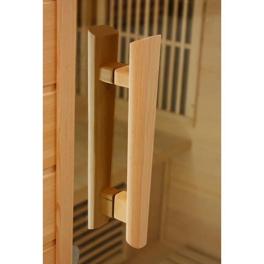 Maxxus "Avignon Edition" 3-Person Corner Near Zero EMF FAR Infrared Sauna - Canadian Red Cedar