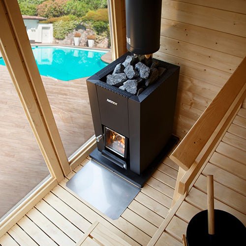 Harvia Linear 18 Compact Black Linear Series 14.3kW Wood-Burning Sauna Stove