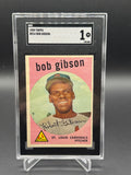 1959 Topps #514 Bob Gibson SGC 1