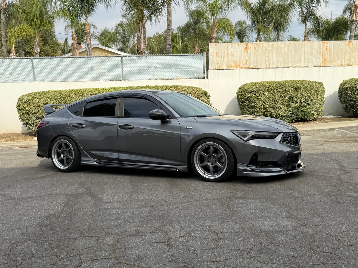 SWA Design Paint Matched Side Skirt Extension for 2023+ Acura Integra 1.5T [DE4] (Majestic Black Pearl.)
