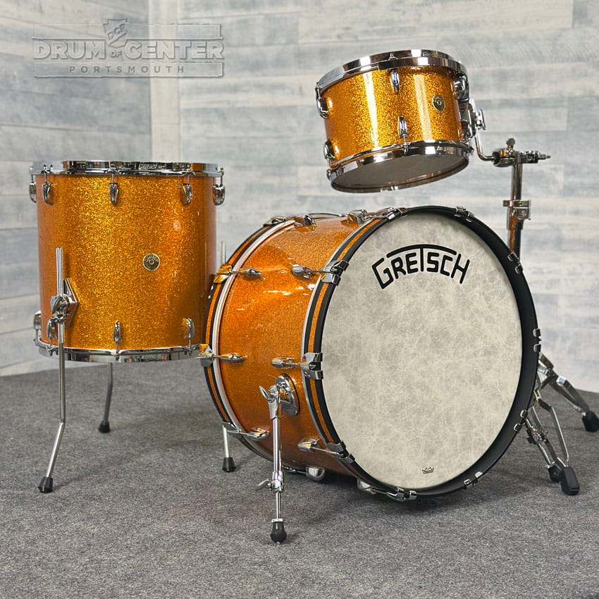 Gretsch Broadkaster 3pc Drum Set 22/12/16 Gold Sparkle