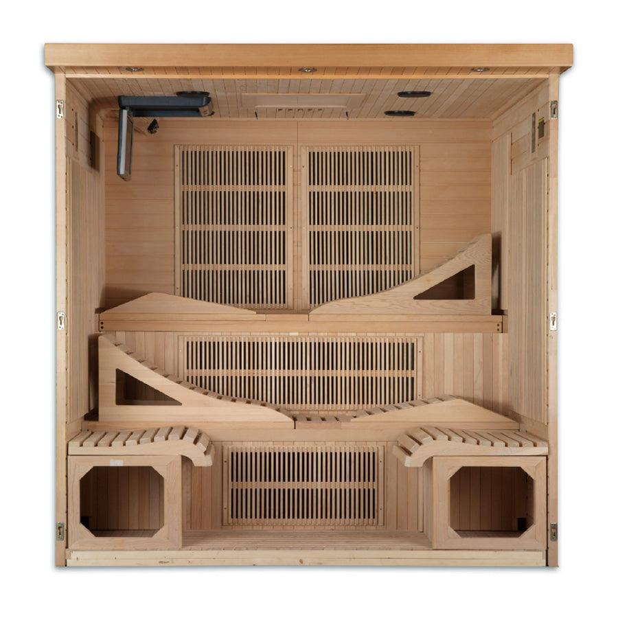 Dynamic Monaco 6-person Ultra Low EMF FAR Infrared SaunaGolden Designs Toledo 6 Person Full Spectrum Hybrid Sauna