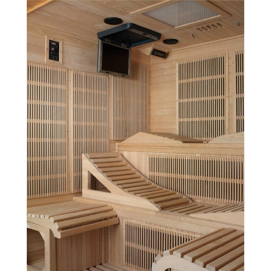Dynamic Monaco 6-person Ultra Low EMF FAR Infrared SaunaGolden Designs Toledo 6 Person Full Spectrum Hybrid Sauna