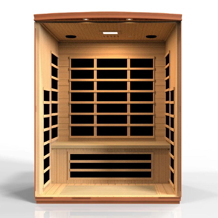 Dynamic Lugano Elite 3-Person Ultra Low EMF FAR Infrared Sauna - Canadian Hemlock