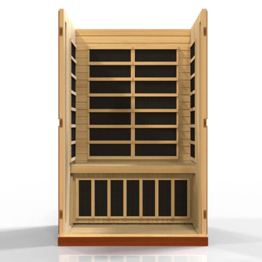 Dynamic Vittoria 2-Person Low EMF FAR Infrared Sauna - Canadian Hemlock