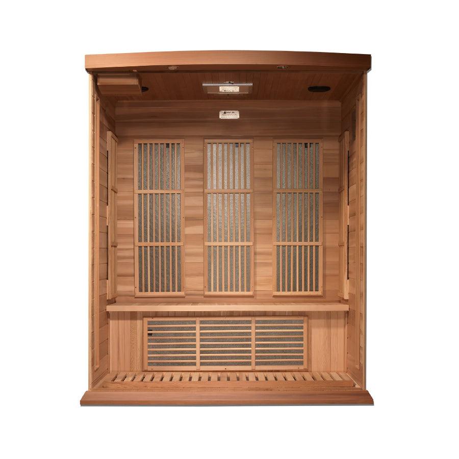 Maxxus "Montilemar Edition" 3 Person Near Zero EMF FAR Infrared Sauna - Canadian Red Cedar