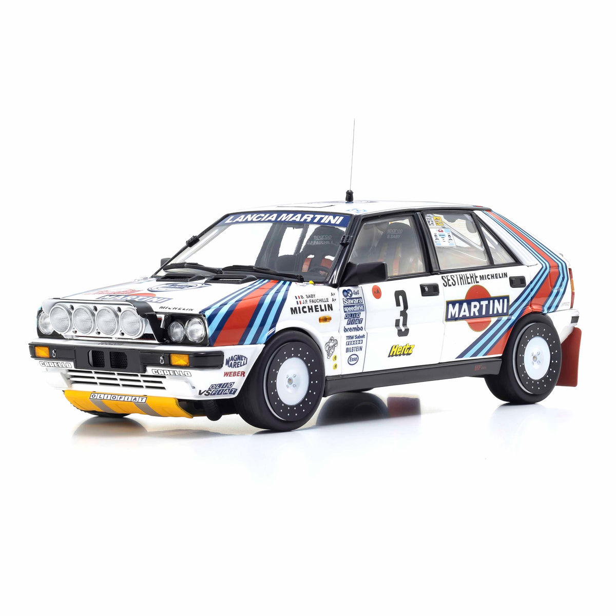 Lancia Delta HF 4WD 1988 Rallye Monte Carlo LANCIA MARTINI N°3 1/18