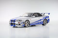 Kyosho 1999 Nissan Skyline GT-R (R34) "2 Fast 2 Furious" Silver & Blue 1:12 (Default Title (2535))